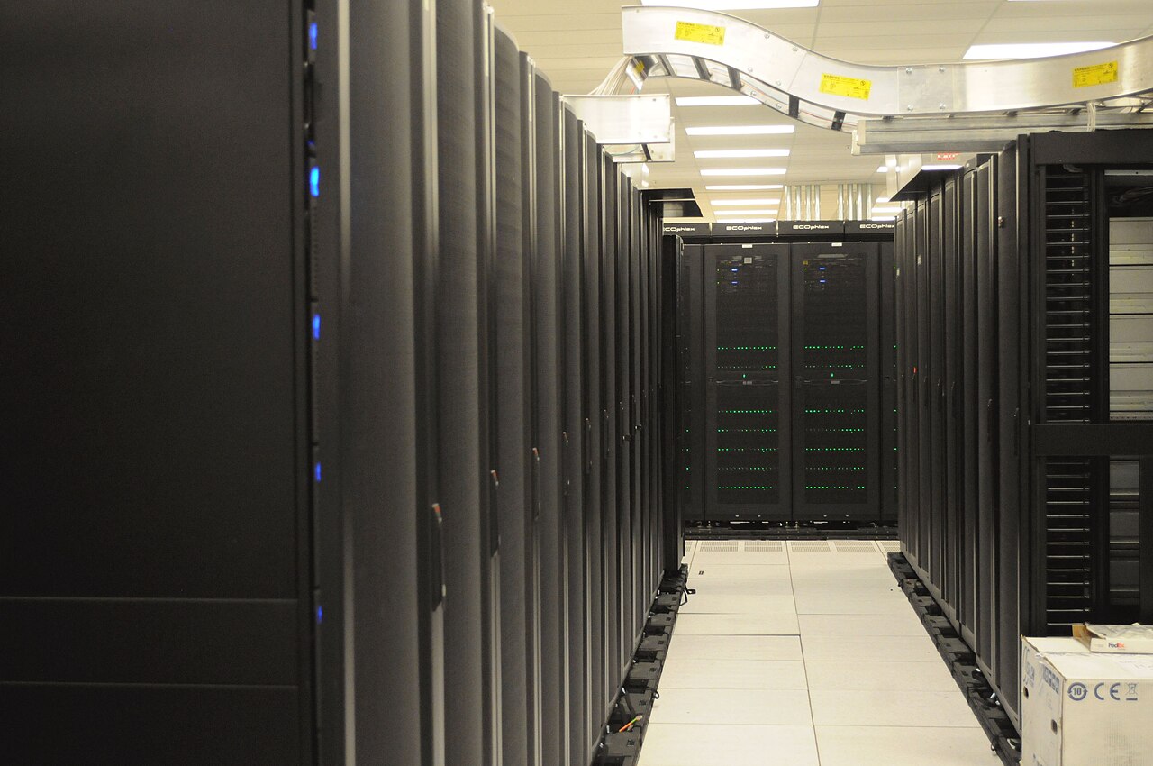 Baies de serveurs au National Energy Research Scientific Computing Center